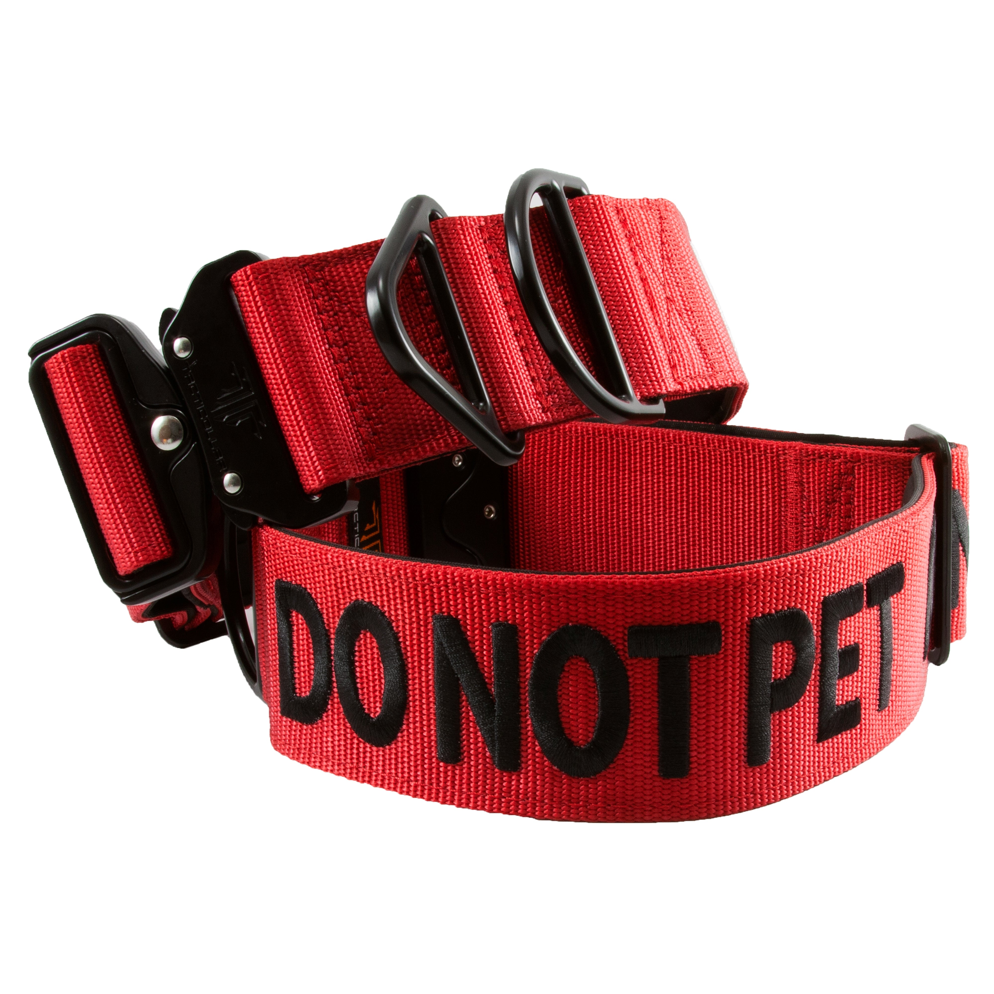 DO NOT PET, 1.5 inch and 2 inch Nylon Collar for Small, Medium and Large Dogs, Neoprene Padded Inside, Communicate Your Dogs Needs to Prevent Accidents