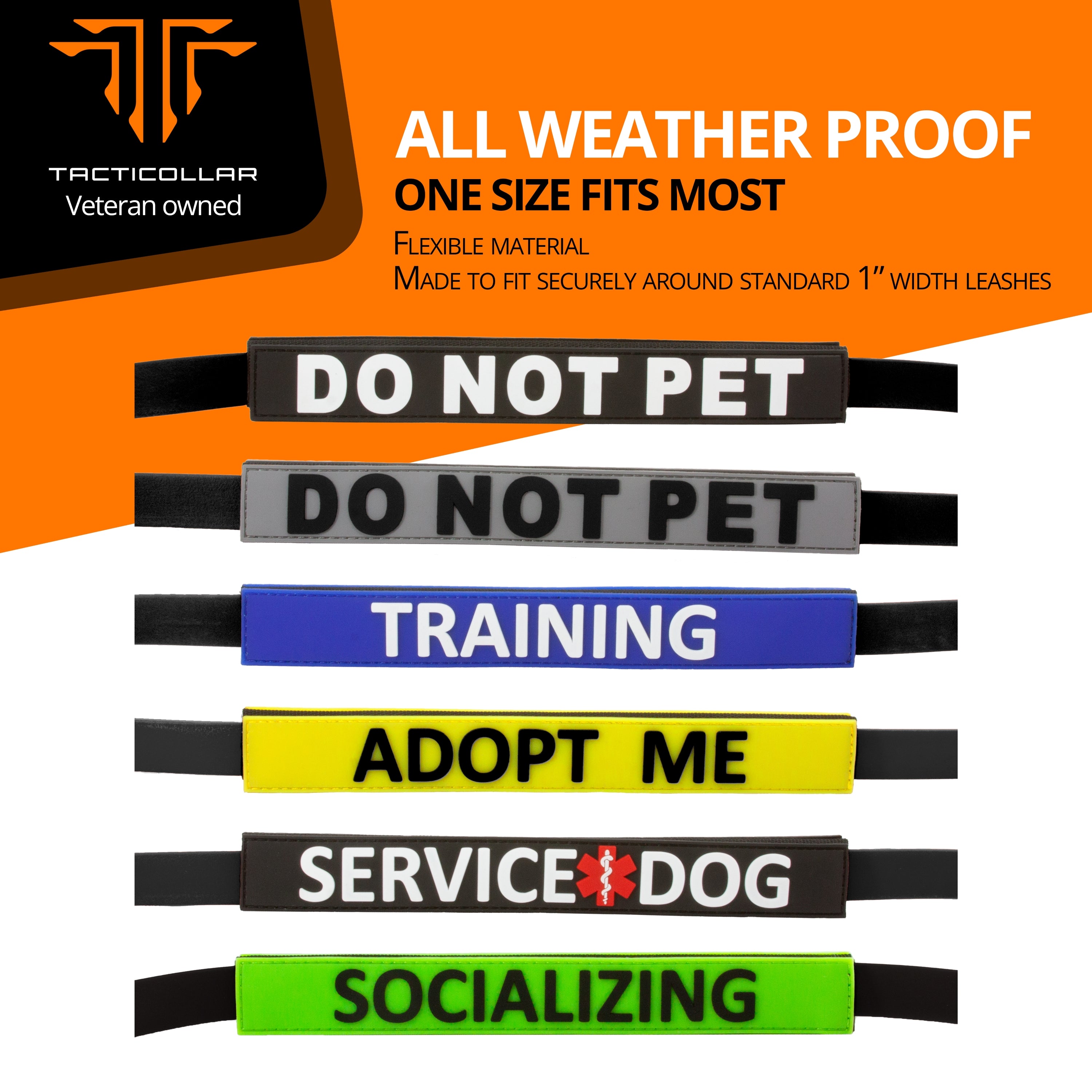 durable, flexible, bright leash sleeves