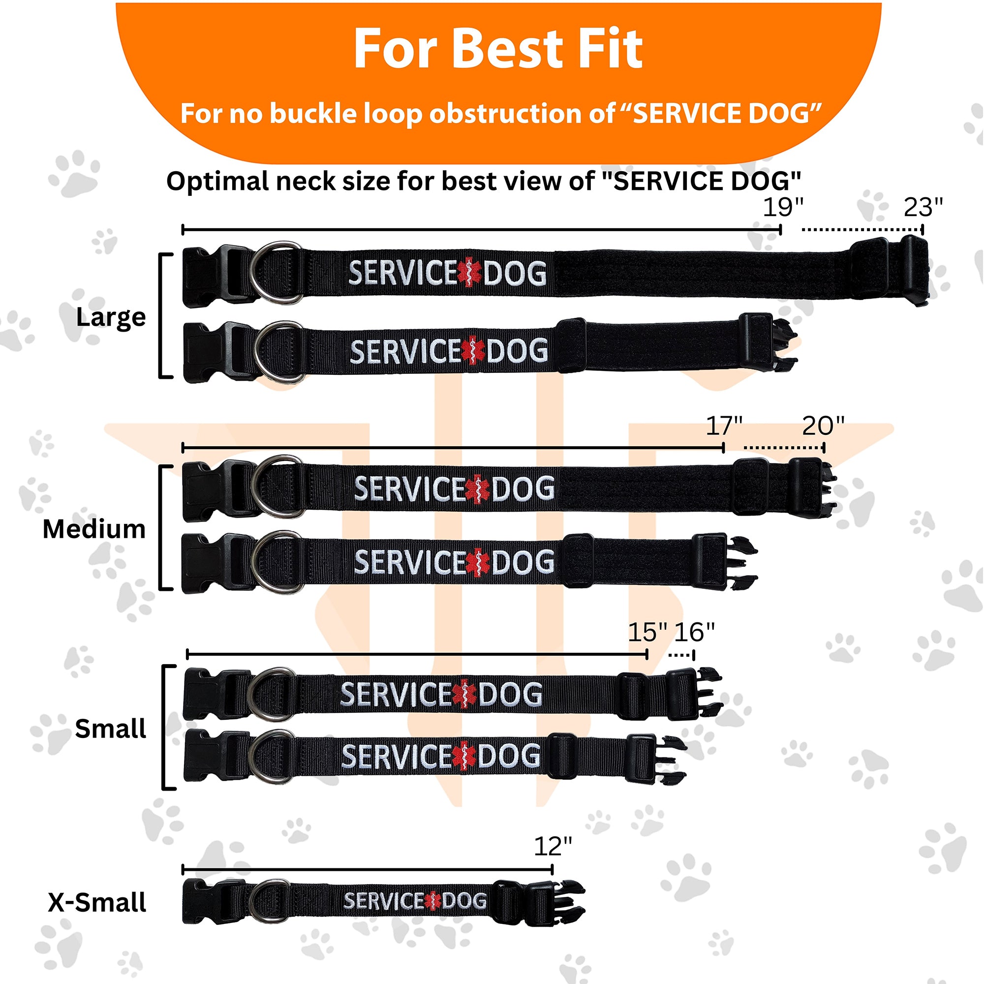 Service dog collar