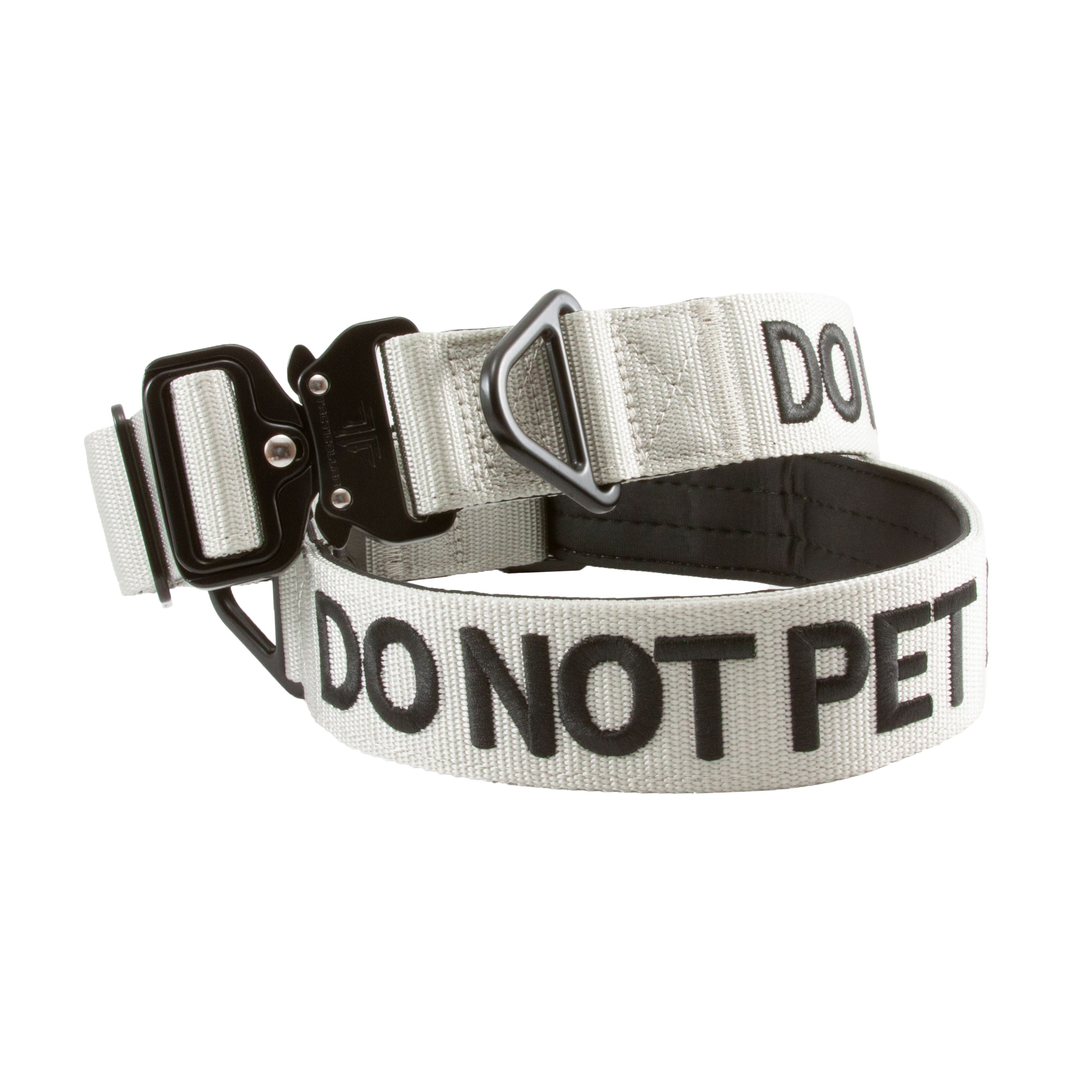 DO NOT PET, 1.5 inch and 2 inch Nylon Collar for Small, Medium and Large Dogs, Neoprene Padded Inside, Communicate Your Dogs Needs to Prevent Accidents