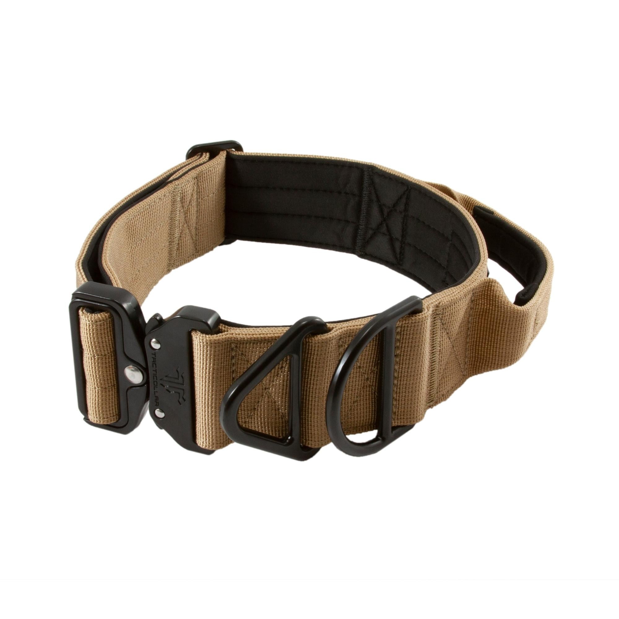 2 inch tactical dog collar coyote brown. Do Not Pet dog collar, working dogs, reactive dogs, training dogs, dogs that need space.