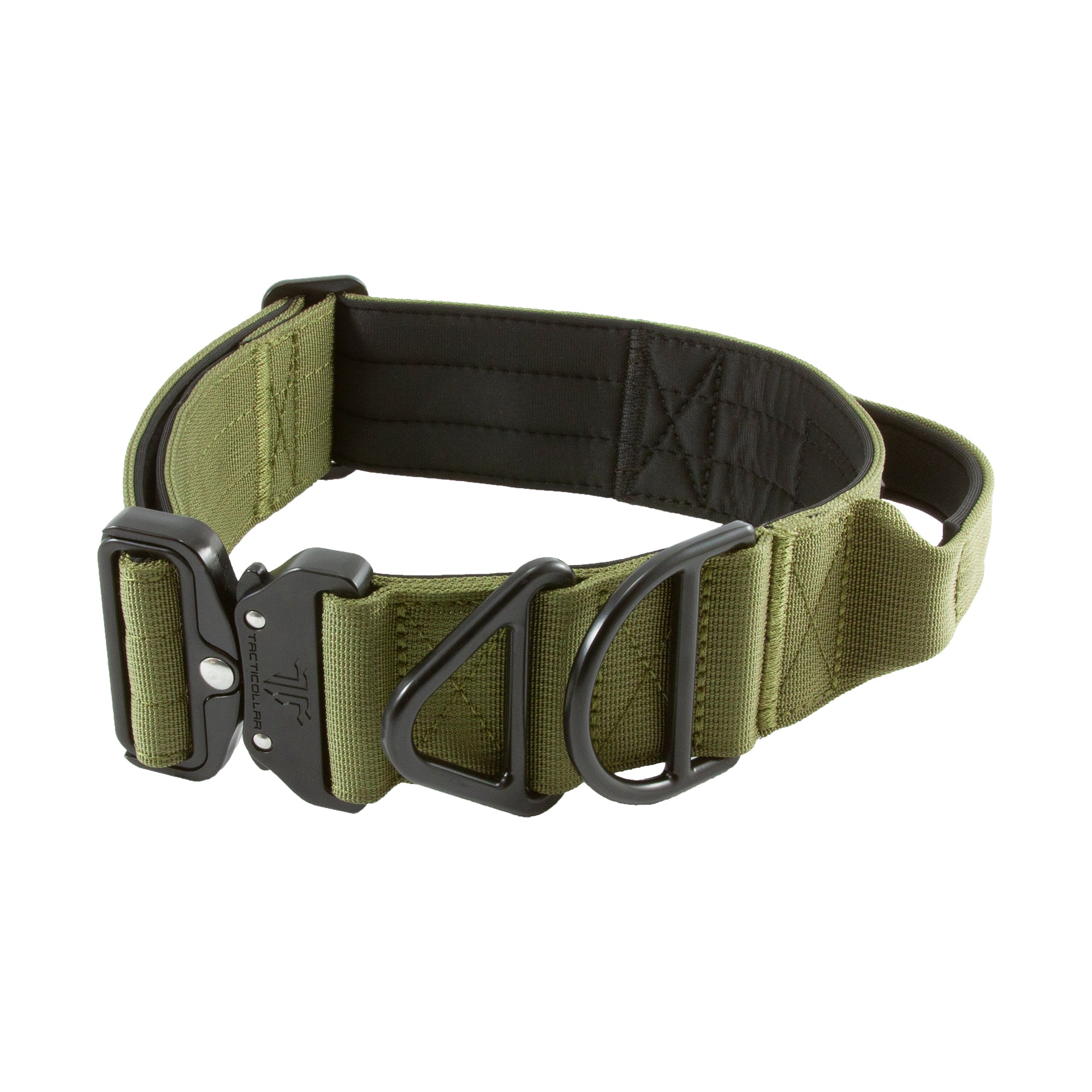 2 inch tactical dog collar black